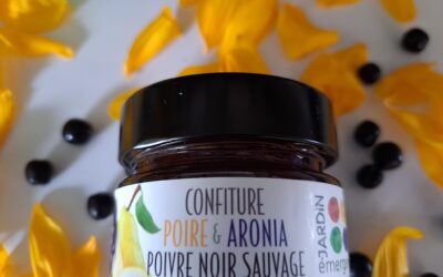 Confiture poire, aronia et poivre noir sauvage